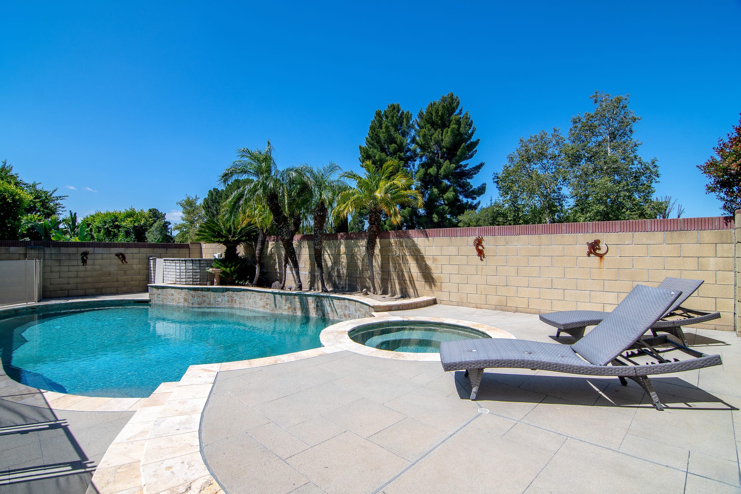 Pebble-tech pool and spa